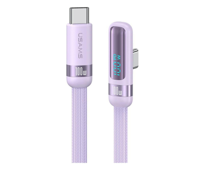 Kabel USAMS Kabel PD 100W USB-C/USB-C 1,2m fioletowy
